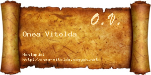 Onea Vitolda névjegykártya